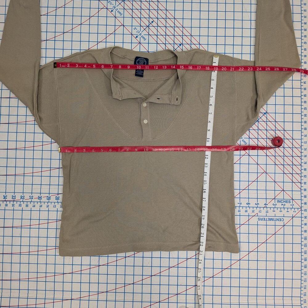 Vintage GAP taupe cotton henley long‑sleeve top, size M - Picture 4 of 7